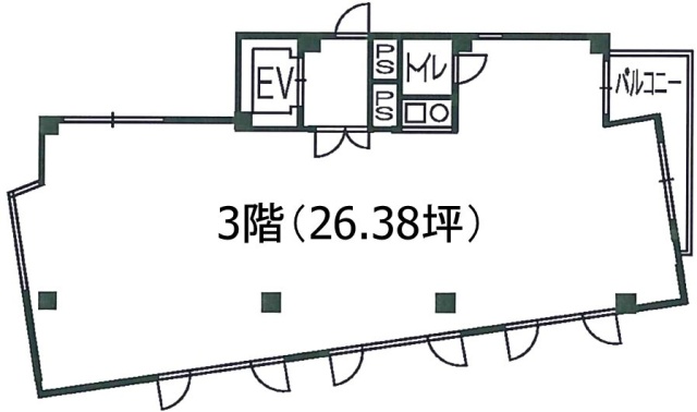 サザンキャッスルビル3F 間取り図