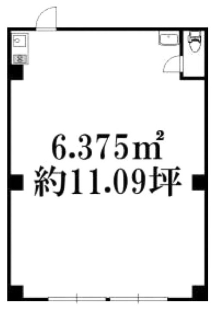 コーポすぎもとⅡビル101 間取り図