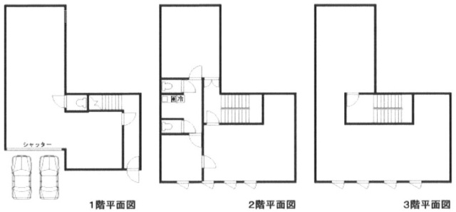 ディズ石原ビル1-3F 間取り図