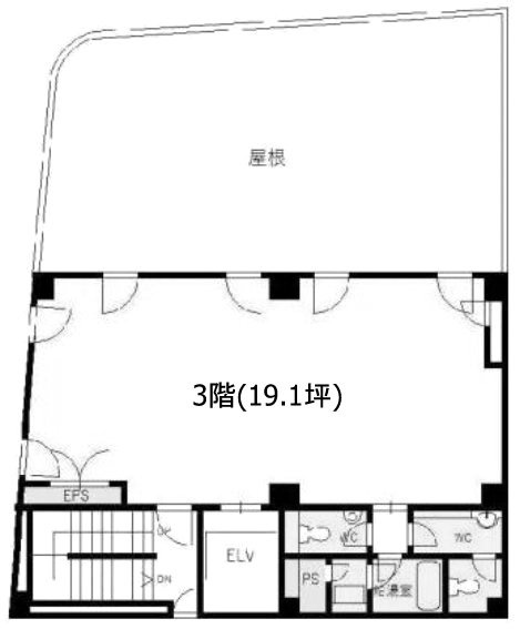 栗山ビルⅡ3F 間取り図