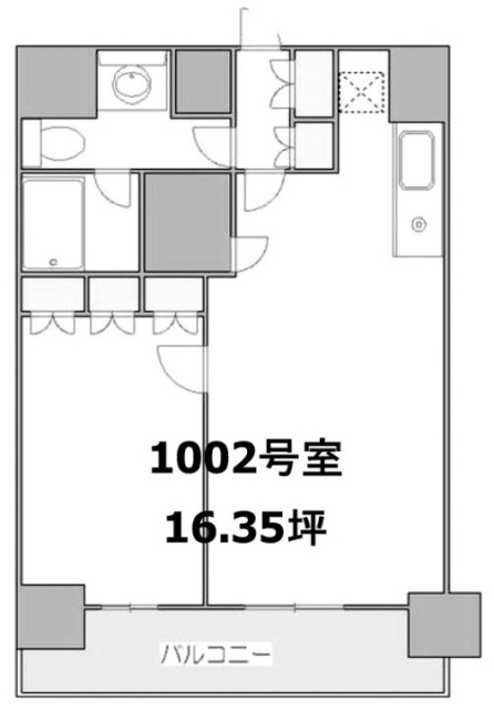 芝ウエストビル1002 間取り図