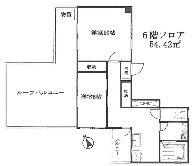オフィスKビル6F 間取り図