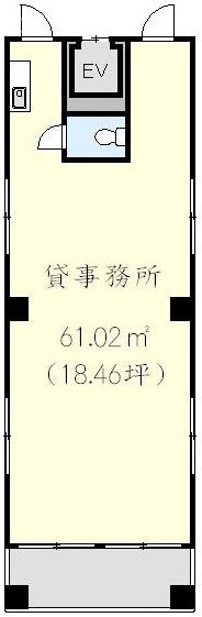 マスカワビル3F 間取り図