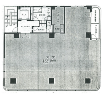 ユニゾ岩本町三丁目ビル南館1F 間取り図