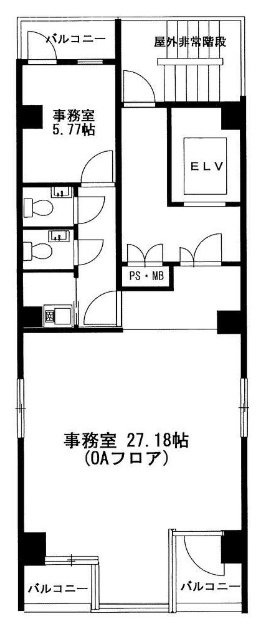 アルモニー芝公園ビル2F 間取り図