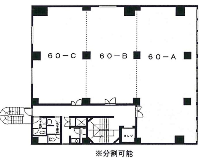 オリンピック錦町ビル60-A 間取り図