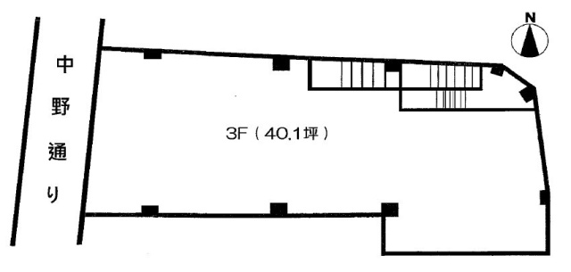 中野リカム8ビル3F 間取り図