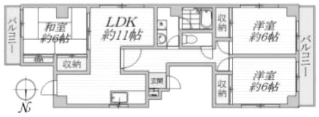 NHビル7F 間取り図