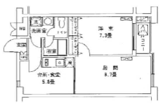 プラザ南大井ビル104 間取り図