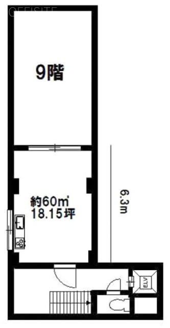 リバテイー5号館9F 間取り図