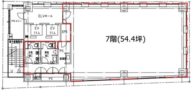 赤坂日ノ樹ビル7F 間取り図