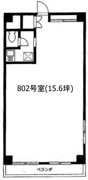 高田馬場スカイパレスビル802 間取り図