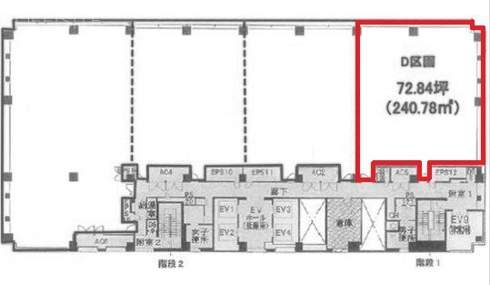 晴海アイランドトリトンスクエアオフィスタワーW棟D 間取り図