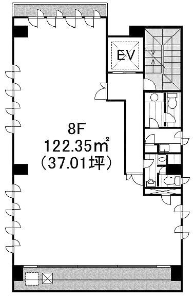 富美栄(ふみえ)ビル8F 間取り図