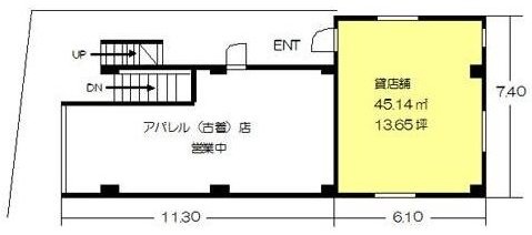 とびたビル1F 間取り図