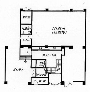 ワセダハウスビル1F 間取り図