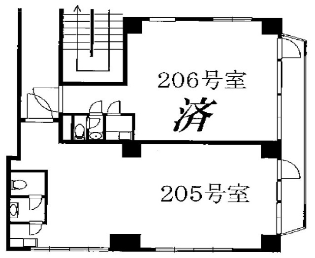 シャトレー代々木205 間取り図