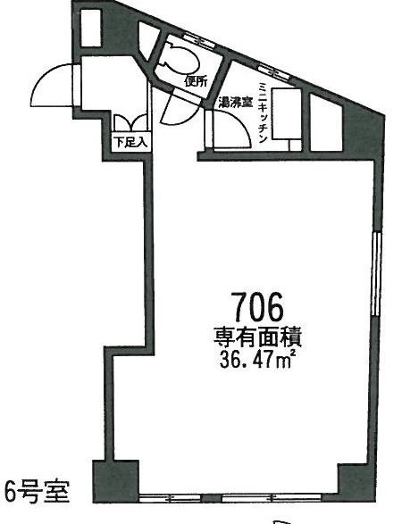 同栄新宿ビル706 間取り図