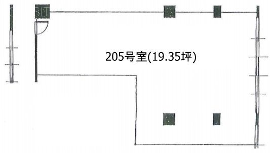 正興鶴瀬駅前ビル205 間取り図