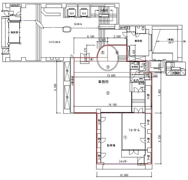 ツイントラスビル1F 間取り図