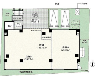 ラスパシオ三軒茶屋ビル1F 間取り図