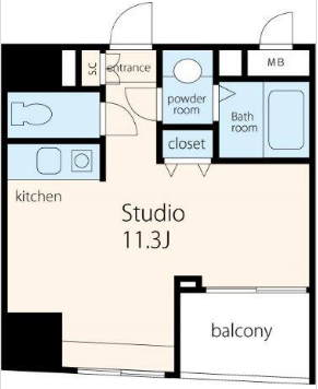 VORT銀座residence301 間取り図