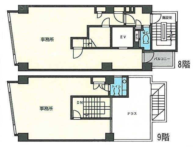 SCビル赤坂8F～9F 間取り図