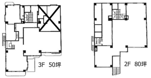 メゾン九段ビル2F～3F 間取り図