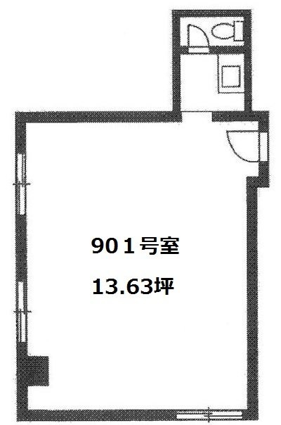 新宿Qフラットビル901 間取り図