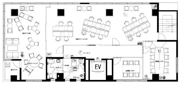 BRICK GATE 茅場町4F 間取り図