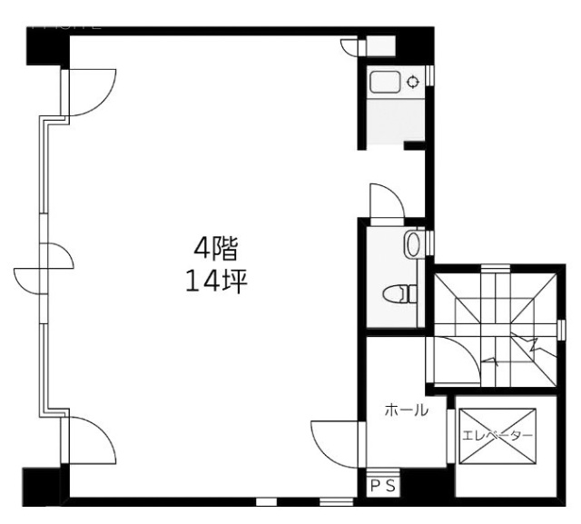 荒井ビル4F 間取り図