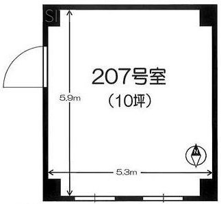 第1貝塚ビル207 間取り図