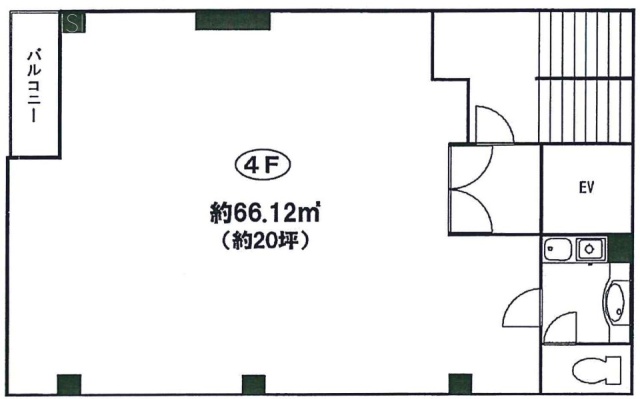 矢貝ビル4F 間取り図