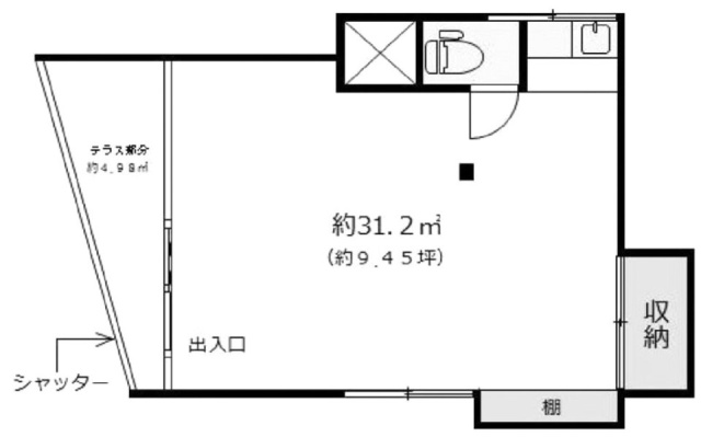 池袋本町4丁目店舗事務所ビル1F 間取り図