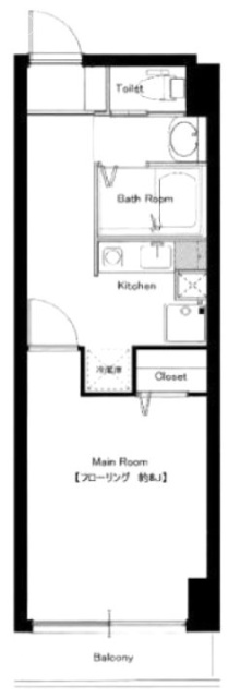 オーロラ三田302 間取り図