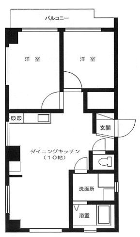 池之端ヒロ・ハイツ605 間取り図