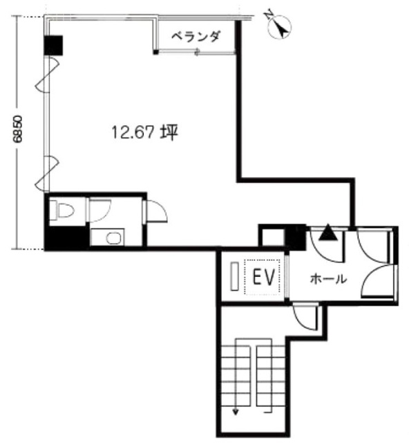 東武ハイライン大門ビル2F 間取り図