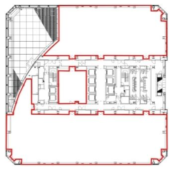 晴海アイランドトリトンスクエアオフィスタワーX棟北南 間取り図