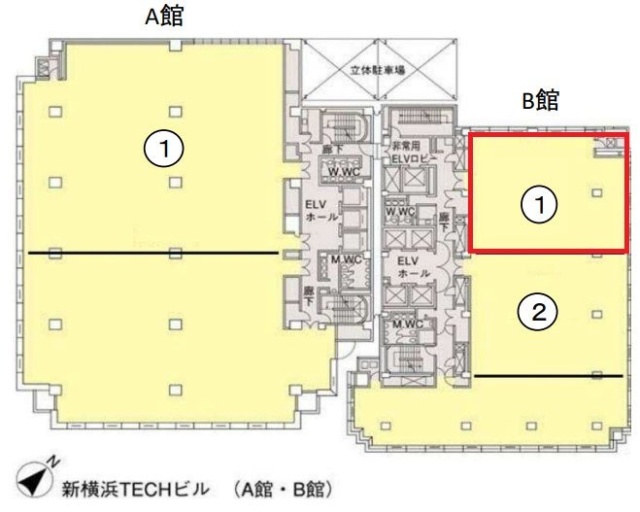 新横浜TECHビル B館6F 間取り図
