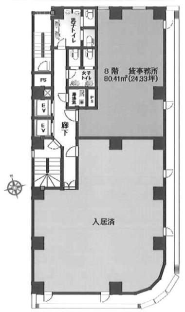 信友山の手池袋ビル8F 間取り図