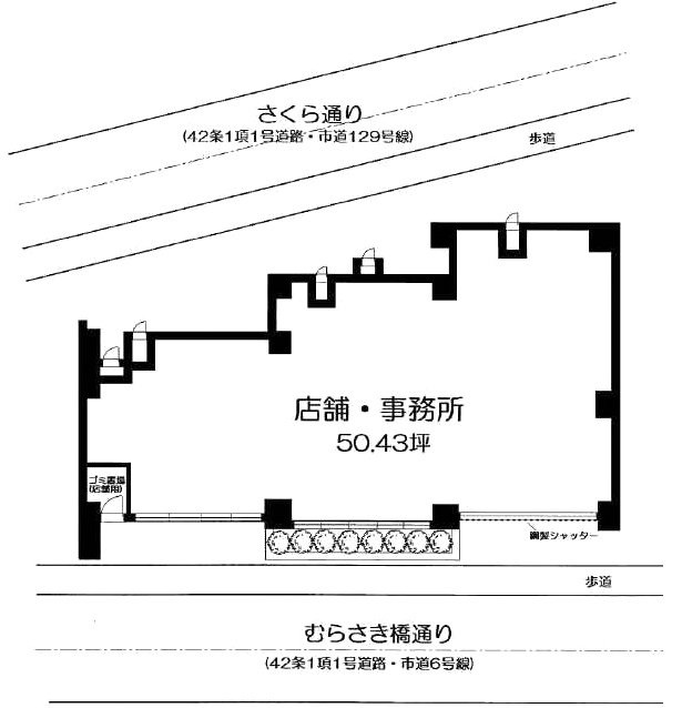 パレステージ三鷹ビル1F 間取り図