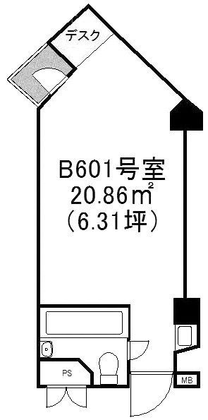 VILLA MODERNA(ビラ・モデルナ)B601 間取り図