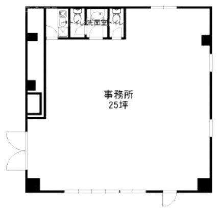 サンライズ市ヶ谷ビル1F 間取り図