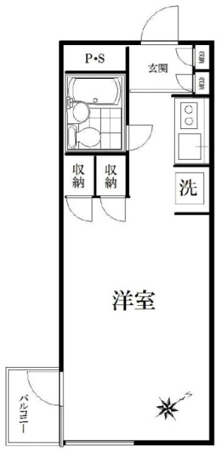 クレスト赤坂202 間取り図