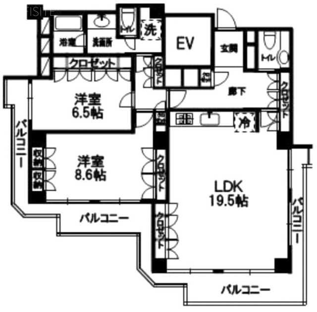 南青山リハイム4F 間取り図