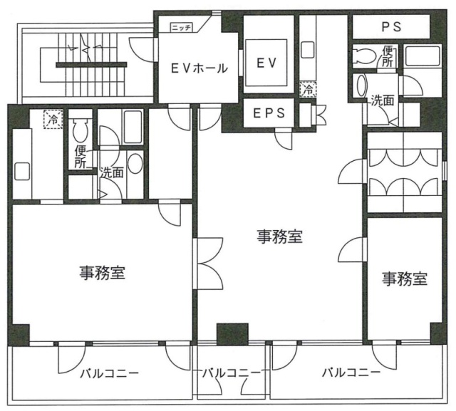 アドミラル紀尾井町ビル8F 間取り図