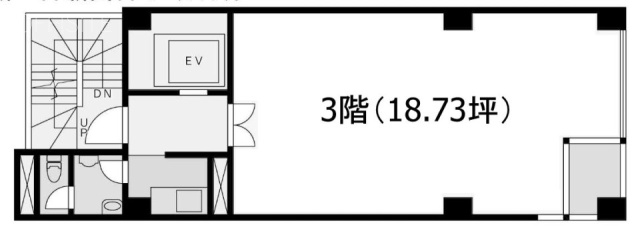 オーチュー小網町ビル3F 間取り図