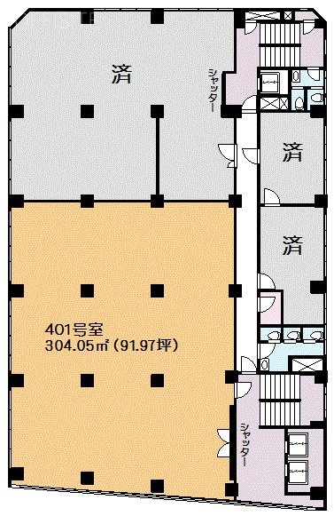 第2電波ビル4F 間取り図