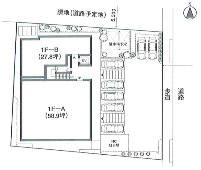 アップルかえで通りビルⅡB 間取り図