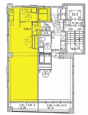 AS ONE 愛宕401 間取り図